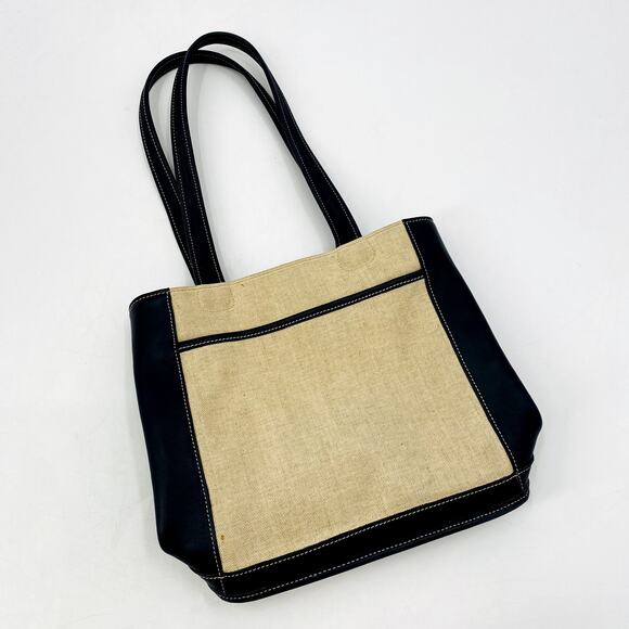 Vintage Coach Navy & Canvas Shoulder Bucket Bag 6122 - Picture 1 of 6